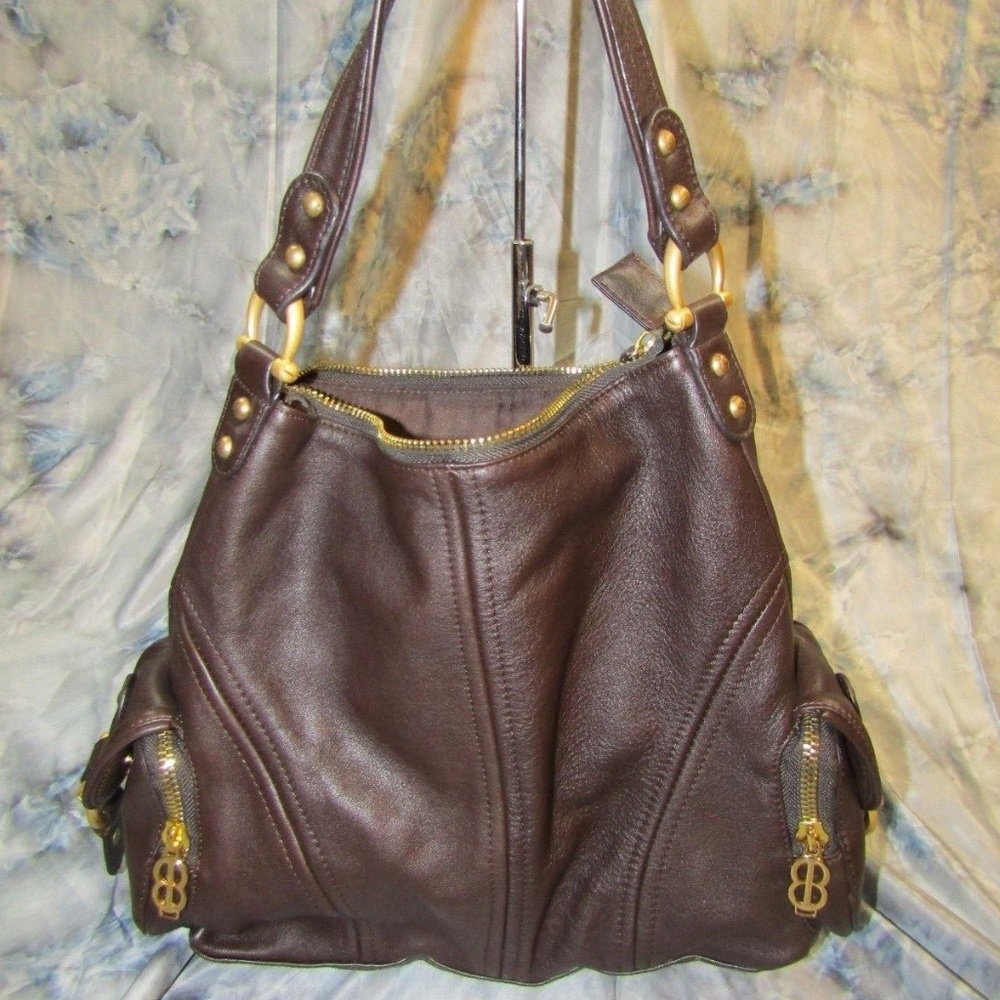 BESSO Brown Leather Italian Handbag